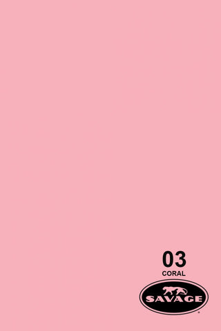 Savage Widetone Seamless Background Paper - #03 Coral 53" x 12yd