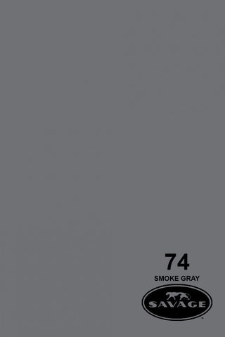 Savage Widetone Seamless Background Paper - #74 Smoke Gray, 107" x 12yd
