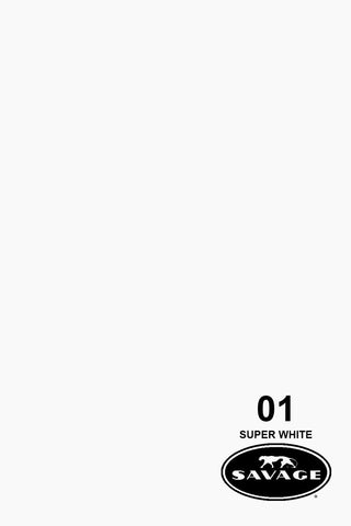 Savage Widetone Seamless Background Paper - #01 Super White 107" x 12yd