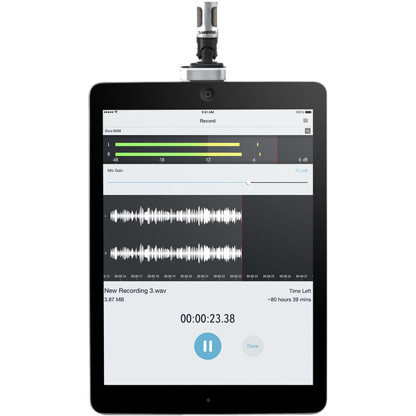 SHURE iPhone iPad用マイク MV88 MOTIV Amazon | 【国内正規品】SHURE iPhone iPad用マイク MV88 MOTIV