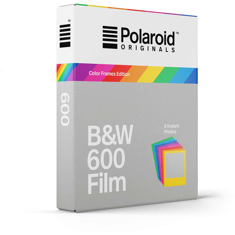 Polaroid Originals Black & White Glossy Instant Film for 600 Cameras - Color Frames