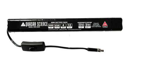 Quasar Science Battery Pack Stick - 12 Volt -3200mAh with Switch for RGBW
