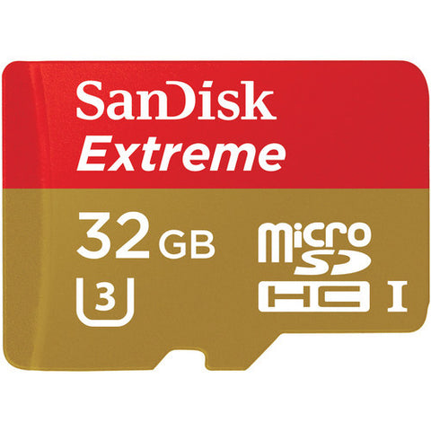 SanDisk 32GB Extreme UHS-I microSDHC Memory Card (U3/Class 10) - 9789