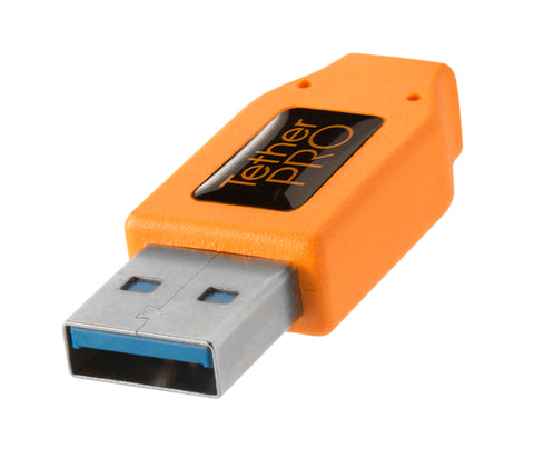 TetherPro USB 3.0 male to Micro-B, 6', Orange