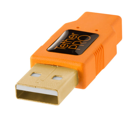 Tether Tools TetherPro USB 2.0 A Male to Micro-B 5-pin 15'  (4.6m) - Orange