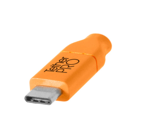 Tether Tools USB-C to 2.0 Micro-B 5-Pin, 15' (4.6m) ORG