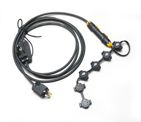 Quasar Science Power 6G Female Tri Pin Connector to Male Edison w/ Switch for X-FADE