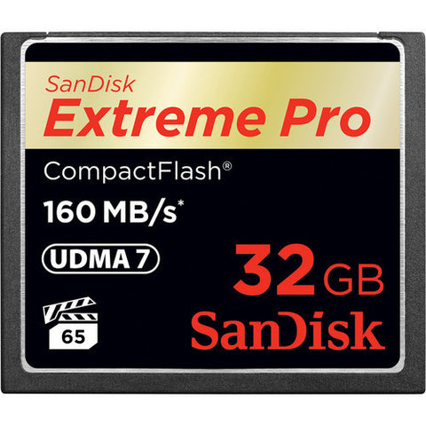 SanDisk 32GB 1000x 1067x Extreme Pro CompactFlash CF Memory Card (160M