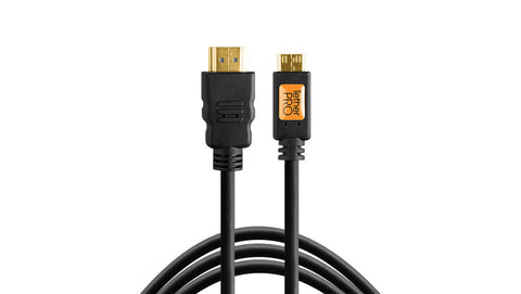 TetherPro Mini-HDMI (C) to HDMI (A) - 15', Black