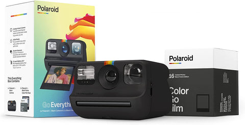 Polaroid Go Everything Box Black Camera and Black Frame Instant Film Bundle (6215)