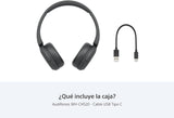 Sony WH-CH520 Best Wireless Bluetooth On-Ear Headphones with Microphone for Calls and Voice Control, Up to 50 Hours Battery Life with Quick Charge Function, Includes USB-C Charging Cable - Black