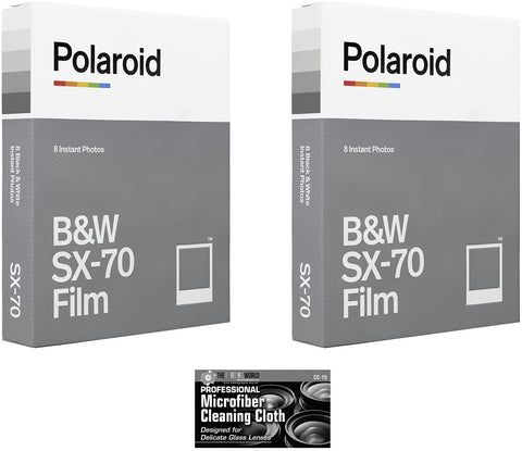Impossible/Polaroid Black and White Glossy Film for Polaroid SX70 Cameras - 2 Pack