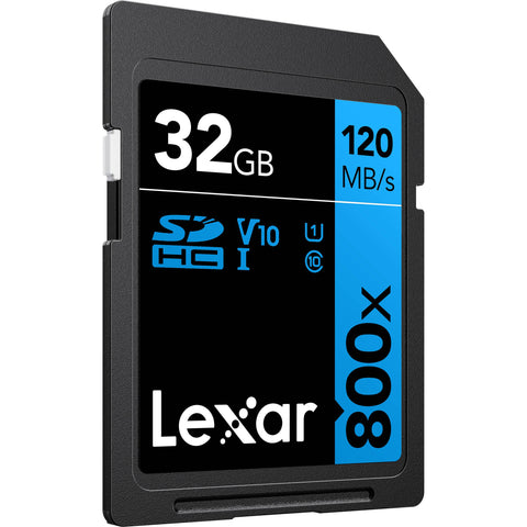 Lexar 32GB High-Performance 800x UHS-I Class 10 SDHC Memory Card