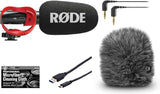 Rode VideoMic GO II-H On-Camera Shotgun Microphone and Deluxe Windshield Wind Cover Kit