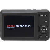 Kodak PIXPRO FZ55 Red 16MP Digital Camera 5X Optical Zoom 28mm Wide Angle 1080P Full HD Video 2.7" LCD Camera + 64GB Card and Reader + Case + Memory Wallet + Tripod + Cleaning Bundle