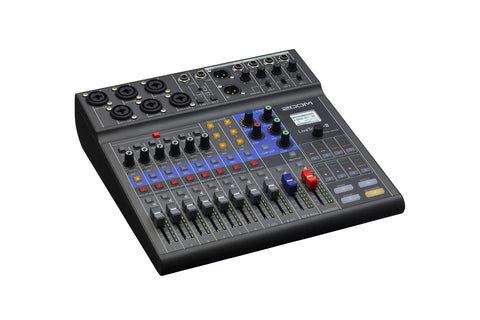 Zoom LiveTrak L-8 Podcast Recorder, Battery Powered, Digital Mixer and Recorder, Music Mixer, Phone Input, Sound Pads, 4 Headphone Outputs, 12-In/4-Out Audio Interface, Built In EQ and Effects