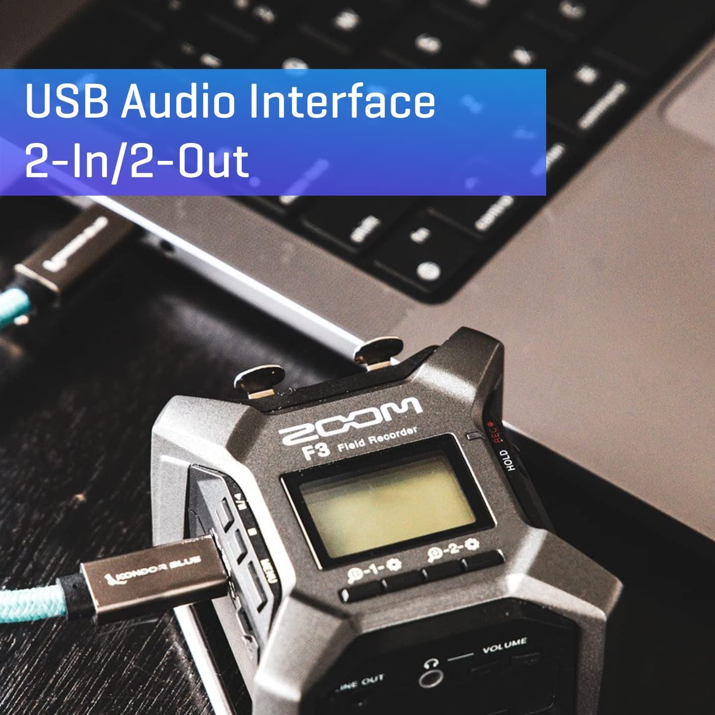 Zoom F3 Professional Field Recorder, 32-bit Float Recording, 2 Channel ...