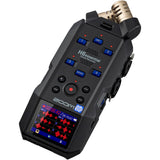 Zoom H6essential (2024 Model, Essential Series) with 32-Bit Float, 6-Track Recorder, Stereo Microphones, 4 XLR/TRS Inputs, for Musicians, Podcasters, & Filmmakers with 64GB Card, Batteries + Bundle