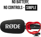 Rode VideoMic GO II-H On-Camera Shotgun Microphone and Deluxe Windshield Wind Cover Kit