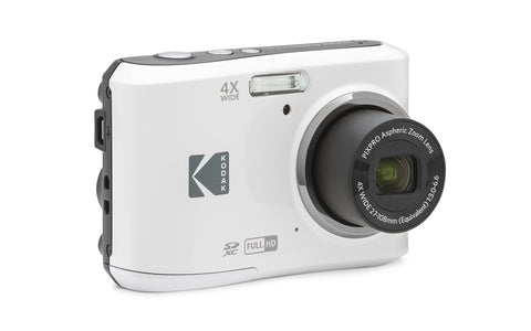 KODAK PIXPRO Friendly Zoom FZ45 White 16MP Digital Camera with 4X Optical Zoom 27mm Wide Angle and 2.7" LCD Screen