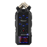 Zoom H6essential (2024 Model, Essential Series) with 32-Bit Float, Accessibility, 6-Track Recorder, Stereo Microphones, 4 XLR/TRS Inputs, USB Audio Interface, for Musicians, Podcasters, & Filmmakers