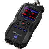 Zoom H4essential 4-Track Handy Recorder with 32-Bit Float, for Musicians, Podcasters, and More with 64GB MicroSDHC Card and Adapter, Professional Lavalier Microphone + Bundle