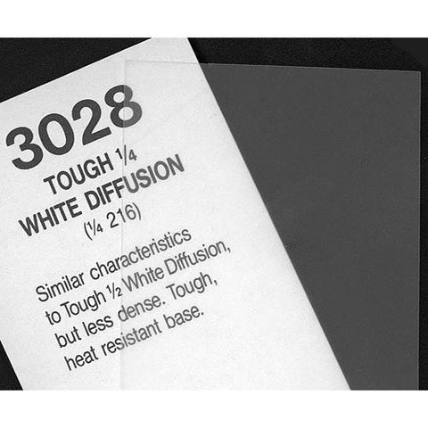 Rosco Cinegel #3028 Filter - 1/4 Tough White Diffusion - 20x24" Sheet