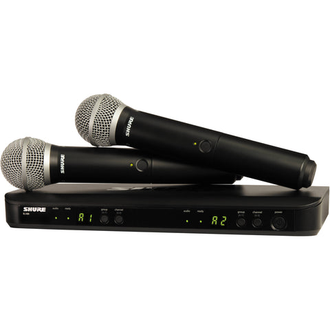 Shure BLX288/PG58 Dual-Transmitter Handheld Wireless System with 2 PG58 Mics (J10: 584 - 608 MHz)