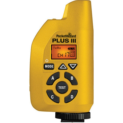 PocketWizard PLUS III Auto-Sensing Transreicever (Yellow) - Rental