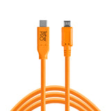Tether Tools USB-C to 2.0 Micro-B 5-Pin, 15' (4.6m) ORG