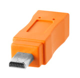 Tether Tools USB-C to 2.0 Mini-B 8-Pin, 15' (4.6m) ORG