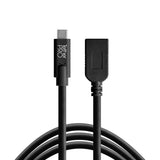 Tether Tools USB-C to USB Female Adapter (extender), 15' (4.6m) BLK
