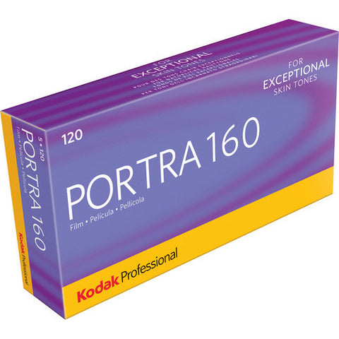 Kodak 120 Professional Portra IS0 160 Color Film (Pro Pack 5 Rolls) US