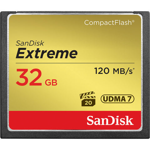 SanDisk 32GB 800x Extreme CompactFlash Memory Card (120MB/s)
