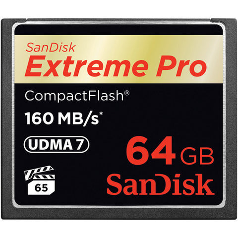 SanDisk 64GB 1000x 1067x Extreme Pro CompactFlash CF Memory Card (160M