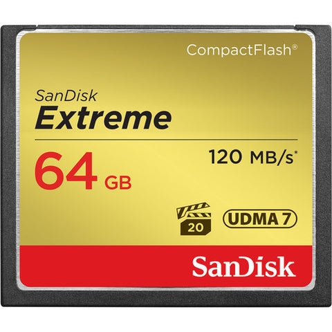 SanDisk 64GB 800x Extreme CompactFlash Memory Card (120MB/s)