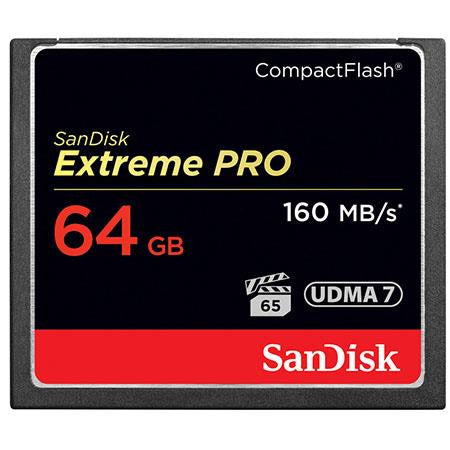 SanDisk 64GB Extreme Pro CompactFlash Memory Card (160MB/s) UDMA 7