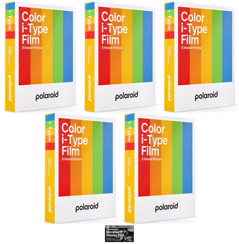 Polaroid Originals Color Glossy Instant Film for i-Type Now OneStep2 Cameras- 5 Pack