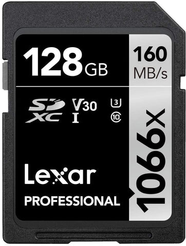 Lexar Professional 1066x 128GB SDXC UHS-I Card Silver Series, Up to 160MB/s Read, for DSLR and Mirrorless Cameras (LSD1066128G-BNNNU)