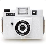 Holga 120GCFN White with Glass Lens and Flash Plastic Camera
