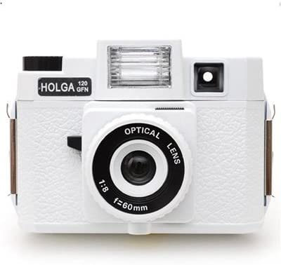 Holga 120GCFN White with Glass Lens and Flash Plastic Camera