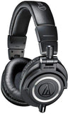 Audio-Technica ATH-M50x Professional Monitor Headphones + Slappa Full Sized HardBody PRO Headphone Case (SL-HP-07)