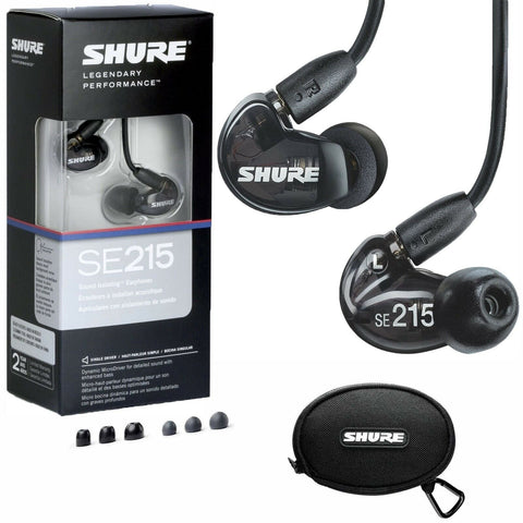 Shure SE215-K Sound-Isolating In-Ear Stereo Earphones (Black)