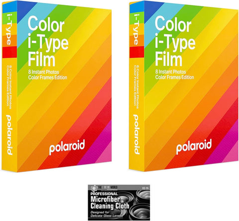 Impossible/Polaroid Color Glossy Instant Film Color Frames Edition for Polaroid I-Type Now OneStep2 Camera - 2-Pack
