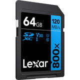 Lexar 64GB High-Performance 800x UHS-I SDXC Class 10 Memory Card