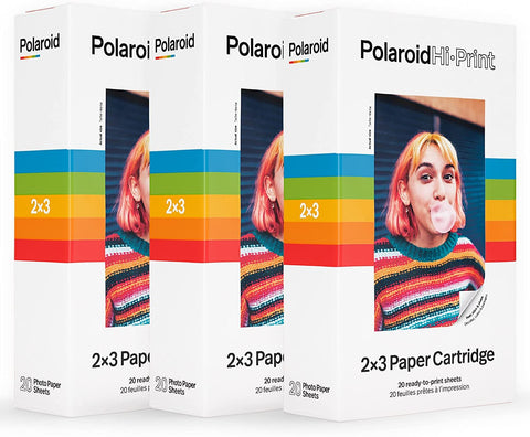 Polaroid Hi-Print Paper - Triple Pack of 2x3 Paper Cartridge (60 Sheets)