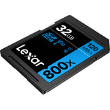 Lexar 32GB High-Performance 800x UHS-I SDHC Memory Card (2-Pack)