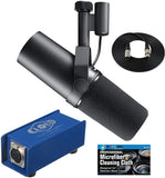 Shure SM7B Vocal Microphone with Cloud Microphones Cloudlifter CL-1 Mic Activator and Extra 10' XLR Cable Bundle