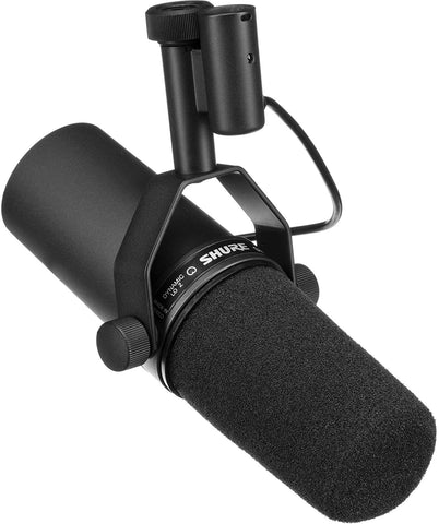 Shure SM7B Vocal Microphone with Cloud Microphones Cloudlifter CL-1 Mic Activator and Extra 10' XLR Cable Bundle